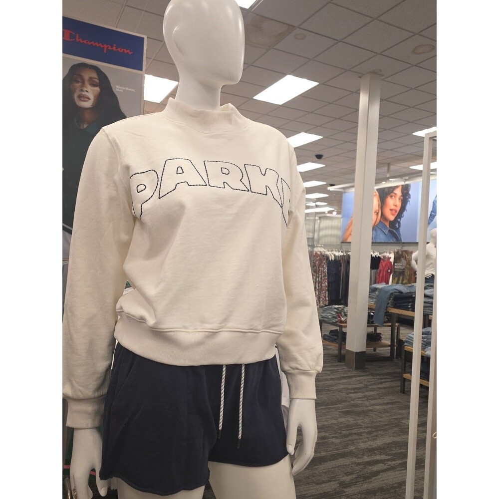 PARKE X Target Women's Mockneck Pullover Sweatshirt - Kandy Cream XXS/XS